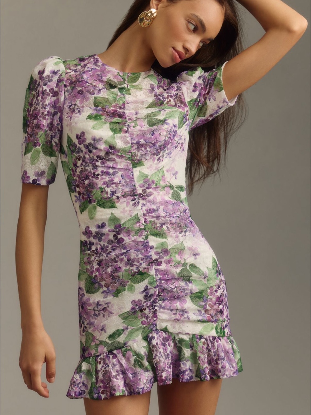 Dress the Population Chandler short sleeve lace Mini Dress